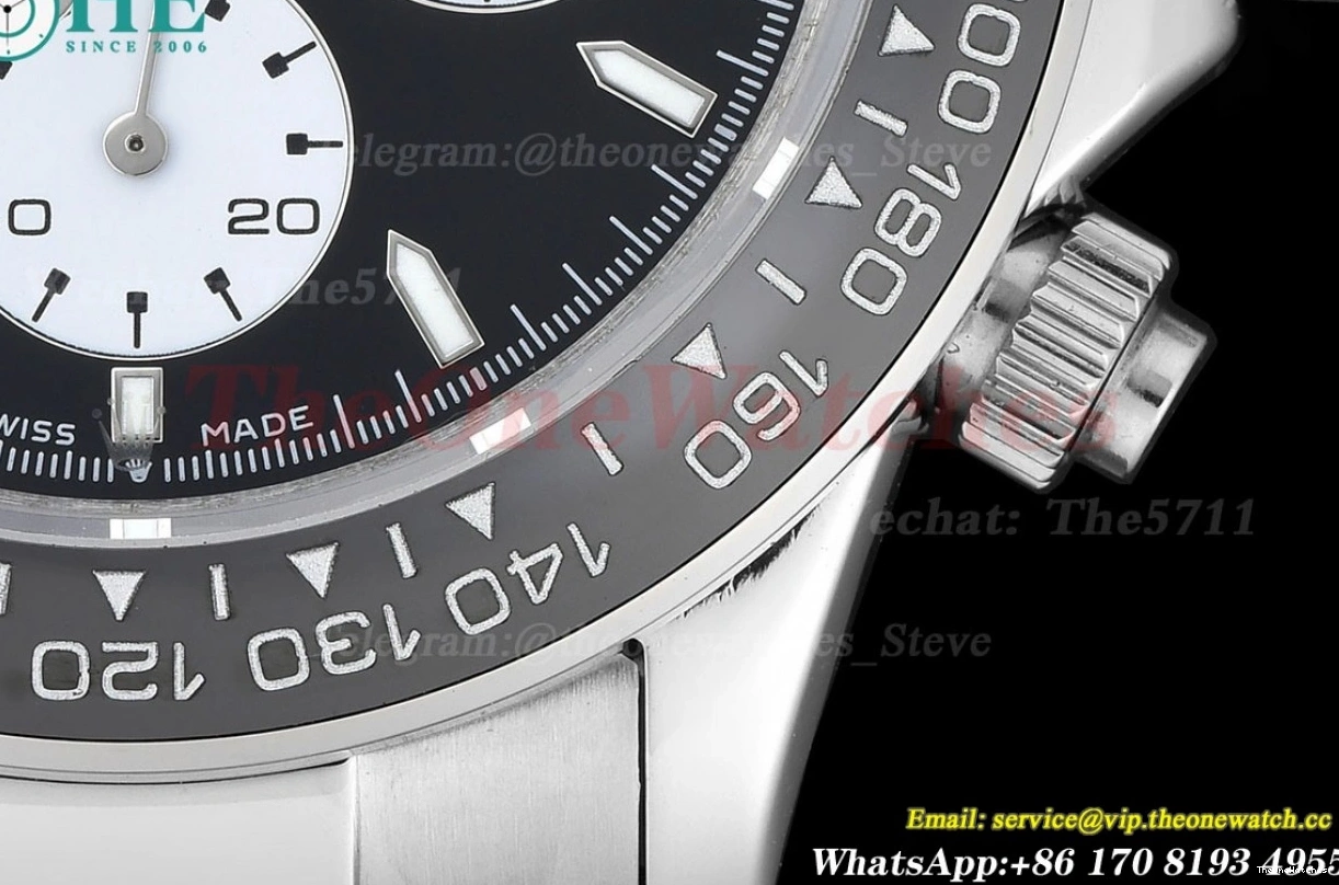 SS 40mm A3836 White Black GDF Daytona SS 1230